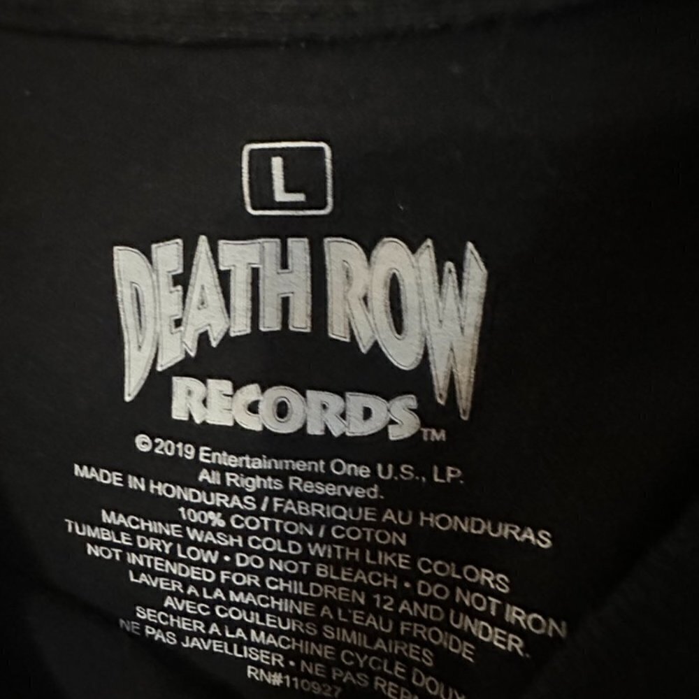 Death Row Records Long SLeeve NWOT Size Small  Black Womens - Picture 2 of 6